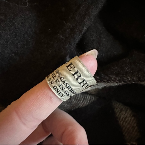 Brown Burberry Check Shawl Cape with Hood - Picture 9 of 15